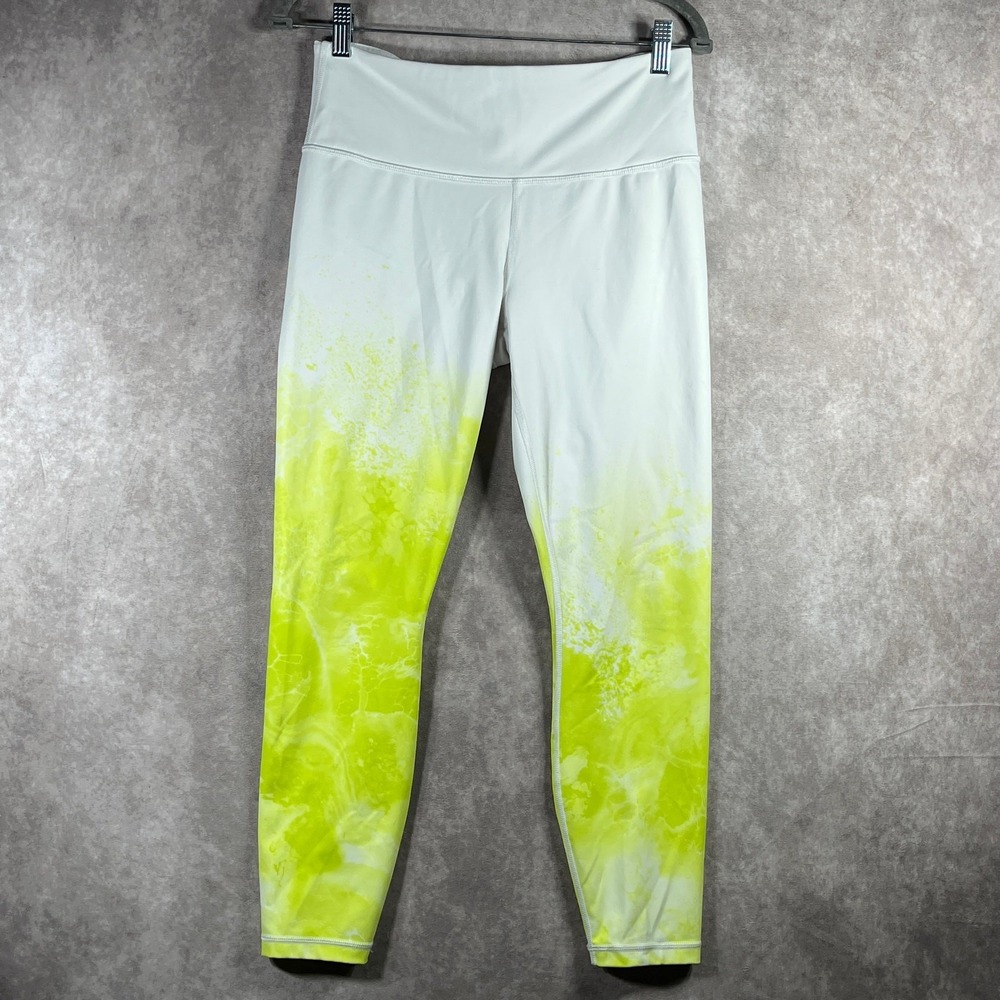 Athleta Elation Mineral 7/8 Leggings Womens Medium Fiber Optic Training Gym Yoga